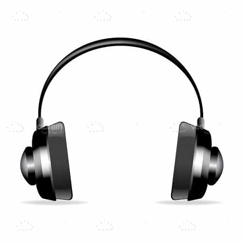 Shiny Black Headphones